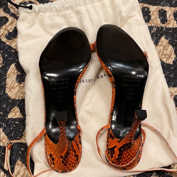 Constança Basto (real) Python Sandals sz 39 NWOT - Picture 4 of 7